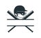 baseball softball helmet stuff split badge name vector logo graphic design