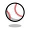 Baseball softball sport ball logo vector line 3d game icon