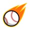 Baseball sport comet fire tail flying logo