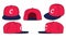 Baseball sports cap vector template sports apparel