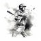 Baseball sports illustration - made with Generative AI tools