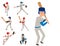 Baseball team player vector sport man in uniform game poses situation professional league sporty character winner