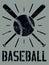 Baseball typographical vintage style grunge poster. Baseball label, badge, icon. Retro vector illustration.