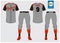 Baseball uniform, sport jersey, t-shirt sport, short, sock template. Baseball t-shirt mock up. Front and back view sport uniform.