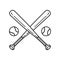 Baseball vector icon logo baseball bat cartoon illustration symbol clipart