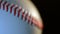 Baseball/White base ball ball with red seam closeup/Sport equipment