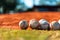 Baseballs on Pitchers Mound