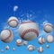 Baseballs set in High Cloud Sky