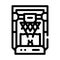 based on stereolithography 3d printer line icon vector illustration