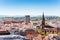 Basel cityscape and Elisabethenkirche church view, Switzerland