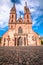 Basel Munsterplatz square and cathedral historic architecture view