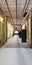 Basement hallway with grates over head at Alcatraz Prison