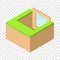 Basement window frame icon, isometric 3d style