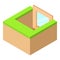 Basement window frame icon, isometric 3d style