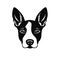 Basenji Icon, Dog Black Silhouette, Puppy Pictogram, Pet Outline, Basenji Symbol