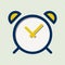 Basic alarm clock vector color icon