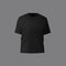 Basic black male t-shirt realistic mockup. Front and back view. Blank textile print template clothing