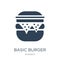 basic burger icon in trendy design style. basic burger icon isolated on white background. basic burger vector icon simple and