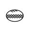 Basic burger icon vector sign and symbol isolated on white background, Basic burger logo concept