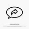 Basic, Chat, Arrow, Right Line Icon Vector