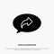 Basic, Chat, Arrow, Right solid Glyph Icon vector