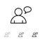 Basic, Chatting, User Bold and thin black line icon set