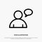 Basic, Chatting, User Line Icon Vector