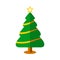 Basic Christmas Tree Ribbons Vector Illustration