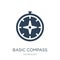 basic compass icon in trendy design style. basic compass icon isolated on white background. basic compass vector icon simple and