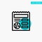 Basic, Document, Globe, Ui turquoise highlight circle point Vector icon