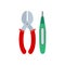 Basic electricians tools. Tools for electrical appliances. Vector illustration.  EPS 10.