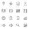 Basic essentials line icons set