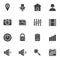 Basic essentials vector icons set