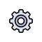 Basic, General, Gear, Wheel  Flat Color Icon. Vector icon banner Template