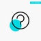 Basic, Help, Ui, Mark turquoise highlight circle point Vector icon