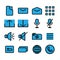 Basic icon set with music web call message