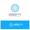 Basic, Interface, User Blue Outline Logo Place for Tagline