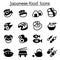 Basic Japanese food icons set