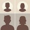 Basic Male & Female Silhouette Avatar, Default Avatar, Profile Picture, Vector Illustration