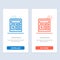 Basic, Money, Document, Bank  Blue and Red Download and Buy Now web Widget Card Template