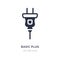 basic plug icon on white background. Simple element illustration from Technology concept