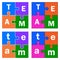 Basic Puzzle pieces with team text sign