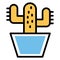 Basic RG  Cacti, cacto Vector Icon which can easily modify or editB