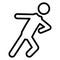 Basic RGB Athlete, cricket bowler Isolated Vector icon which can easily modify or edit