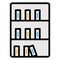 Basic RGB  Bookcase, books Vector Icon which can easily modify or edit