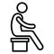 Basic RGB Boy seat, loneliness  Isolated Vector icon which can easily modify or edit