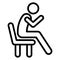 Basic RGB Boy seat, loneliness Isolated Vector icon which can easily modify or edit