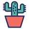 Basic RGB  Cacti, cacto Vector Icon which can easily modify or edit