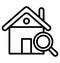 Basic RGB Finding house Isolated Vector icon which can easily modify or edit