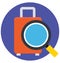 Basic RGB Luggage Scanning Color Isolated Vector Icon that can be easily modified or edit